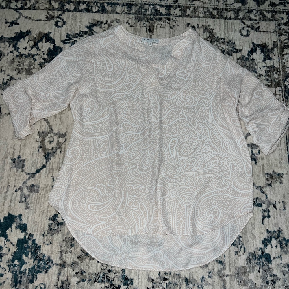 Tan Paisley Blouse